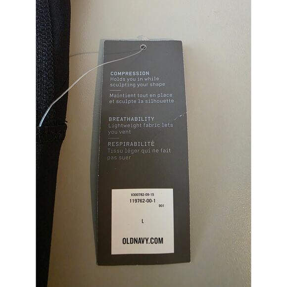 NWT Old Navy black compression leggings with white stripes - large - Picture 4 of 5